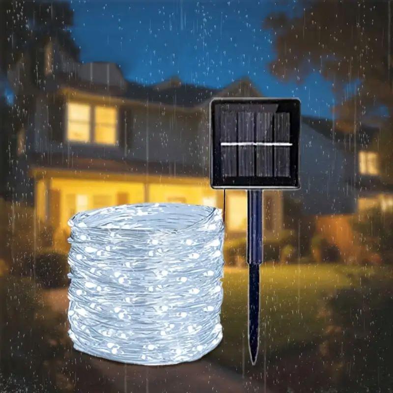 

8 Modes of Solar Garden Lights for Courtyard Decoration Suitable for Weddings Engagements Parties Dances and Garden Decoration 7M 50LED белый