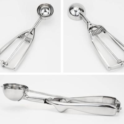 Baking Tools Cookie Dough Scoop Set Stainless Steel Ice Cream Scoop with Trigger Release for Making 4/5/6 Cm Round Pastries