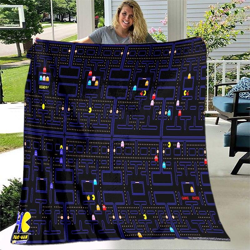 Spelfilt Retrospel Flanellfilt Supermjuk fleece-sängfilt för sovrum Soffa Soffa Tv-filt Gamerfilt