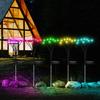 2 Pcs Waterproof LED Solar Powered Garden Lights, Outdoor Lawn Lamp Pathway Fairy Light for Patio, Pathway and Landscape Decors