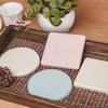 1Pc Solid Color Diatomaceous Earth Coasters round Square Absorbent Non-Slip Kitchen Mats for Home Decoration And Toiletries