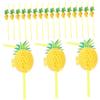 Lurrose 150 Pineapple Straws, Fruit Party Straws, Tropical Paper Straws, Flamingo Straws, Luau Party Straws, Hawaiian Straws, Wine Ties