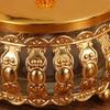 European Style Sugar Bowl Seasoning Jar,Hollowed-Out Alloy With lid,Coffee Beans Container,Cream Storage Pots,Kitchen Tools