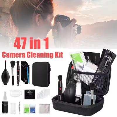 47PCS Camera Cleaner Kit DSLR Lens Digital Camera Sensor Cleaning Set for Sony Fujifilm Nikon Canon SLR Cameras Phone Clean Kit