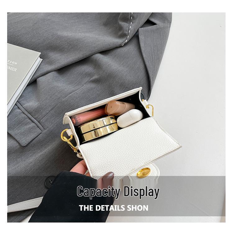 Trendy Solid Color Women's Flap Handbag 2025 – Versatile Small Square PU Commute Bag