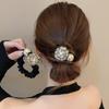 White/Black Hair Accessories, Elegant Camellia Fabric Hair Bands And Hair Accessories