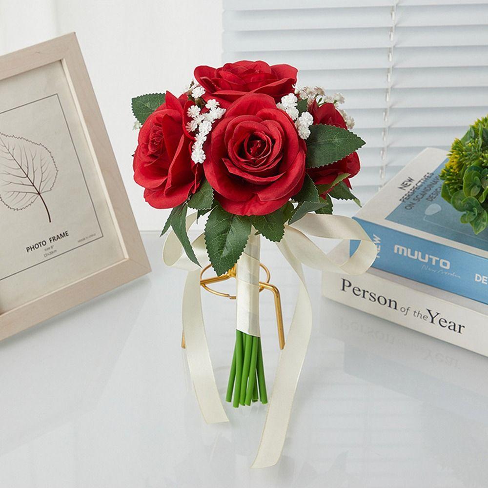 Künstlicher Blumenstrauß Brautstrauß Seidenblumen Künstlicher Rosenstrauß Hochzeitsmittelstücke