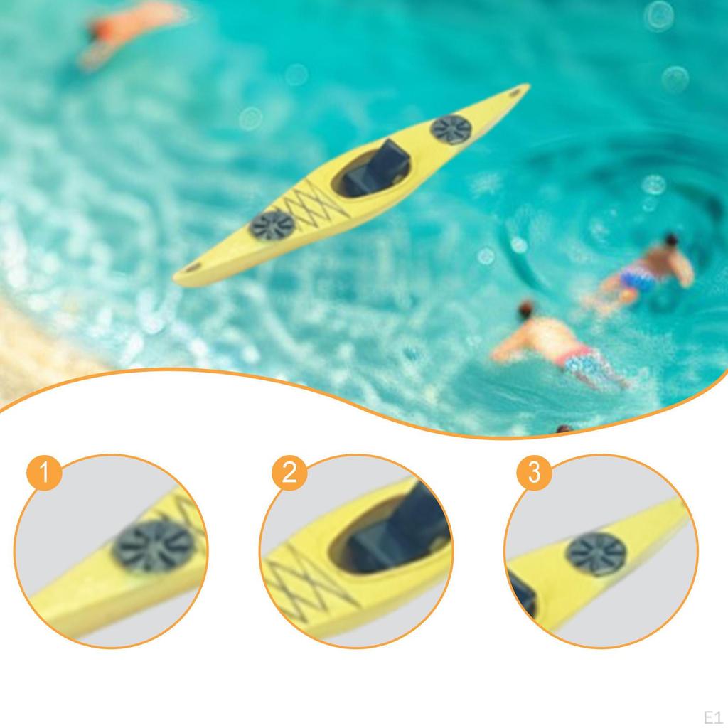 1/64 Kayak Model Ornament Decorative Simulation Collection Sand Table Toys Ship for DIY Scene