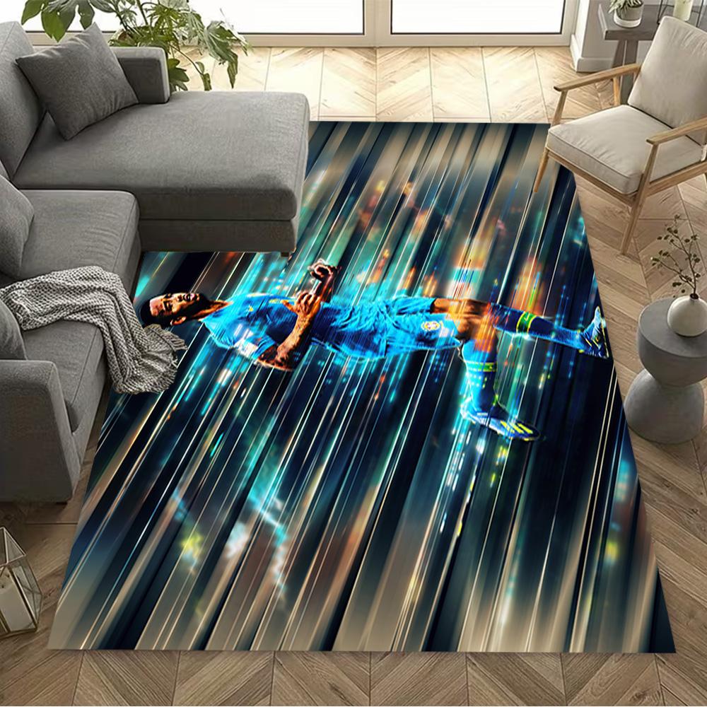Soccer Player Action Carpet Design for Hallway Balcony Study room Dining Room Anti-slip Rug Decorate Offices Best for Christmas