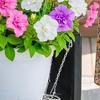 Adjustable Planter Insert for Tall Large Pots 3–10.3" Pot Riser with Chains And Hooks Stainless Steel Hanging Pot Filler for Indoor Outdoor Wedding
