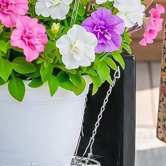 Adjustable Planter Insert for Tall Large Pots 3–10.3" Pot Riser with Chains And Hooks Stainless Steel Hanging Pot Filler for Indoor Outdoor Wedding