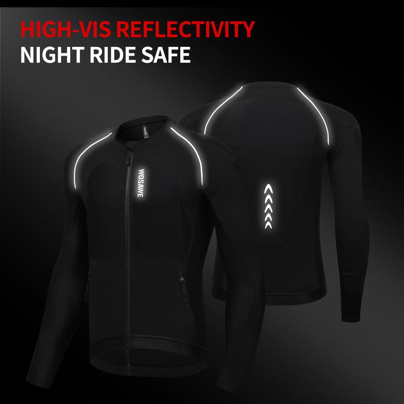 WOSAWE Motorcycle Jacket Body Armor Protection Jackets Motorbike Clothing Moto Riding Back Protectors CE Certification Soft Pads