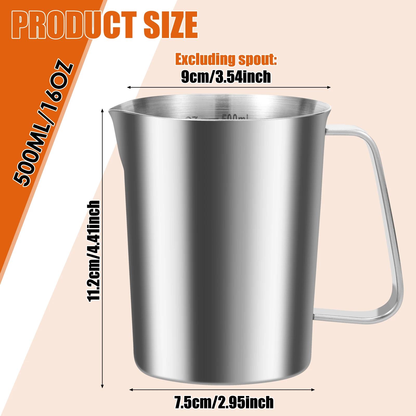 500/1000ml Espresso Steaming Milk Pitcher Latte Art Pitcher Sharp Mouth Milk Steaming Jug Coffee Milk Pitcher For Barista