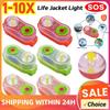 1-10pcs LED Life Jacket Light Waterproof Energy-Efficient Emergency Lamp Signal Telegraph Portable Practical Outdoor Accessories