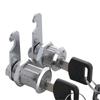 Practical Single Open Cabinet Lock Metal Cabinet Silver Cam Lock Easy Replacement with 2 Keys Door Lock Cupboard