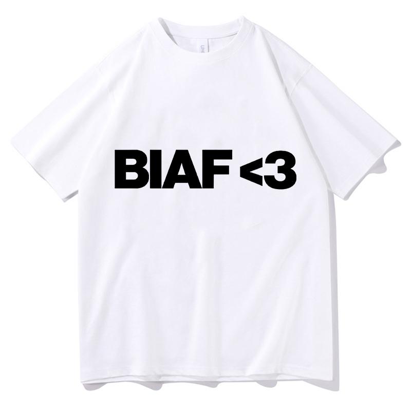 2026 Young Miko BIAF T-Shirt Lustige Fan-T-Shirts Freizeit Reiner Baumwolle Kurzarm Rundhals-T-Shirts Ästhetische Kleidung Streetwear