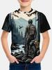 Children's T-Shirt Boy 3D Motorcycle Print T-Shirt for Boy Short Sleeve Top Active Outdoor Kids Girl T-Shirt Boy Child Tee Shirt