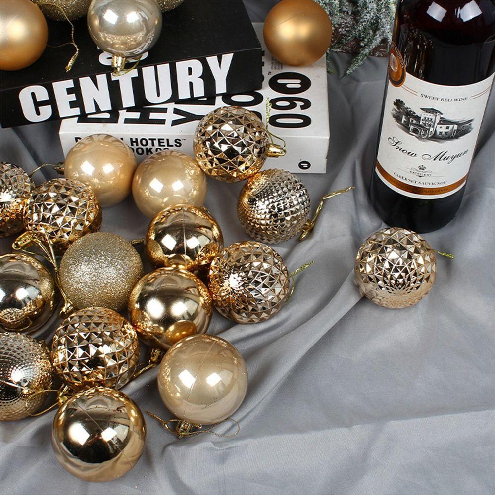 36pcs 6cm Christmas Tree Decoration Pendant Shatterproof Hanging Ornament  Wedding