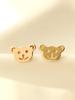 Minimalpiercing 14K Teddy Bear Cookie Piercing Earrings