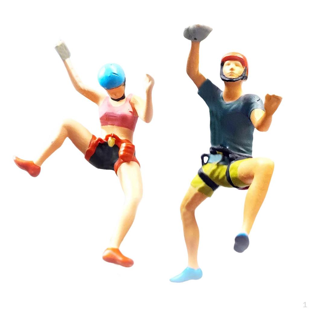 1/64 Horolezecké figurky Rozvržení mikrokrajiny Pohádková zahrada Ručně malovaná dioráma Filmové rekvizity