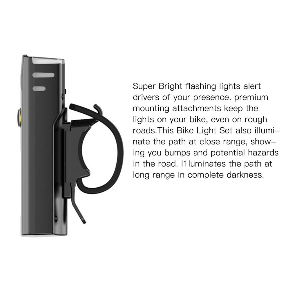 Fahrradlicht Set Mountainbike LED-Licht Intelligenter Sensor Fahrrad Scheinwerfer Rücklicht für Outdoor-Sport Nachtfahrten