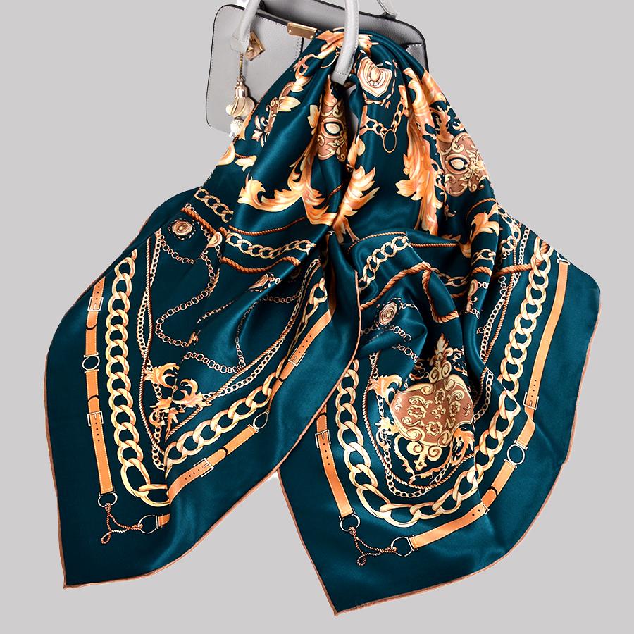 BYSIFA|Luxury Pure Silk Scarf Shawl New Female Scarves Hijabs 100% Silk Square Scarf Headscarf Winter Navy Blue Red Women Scarf