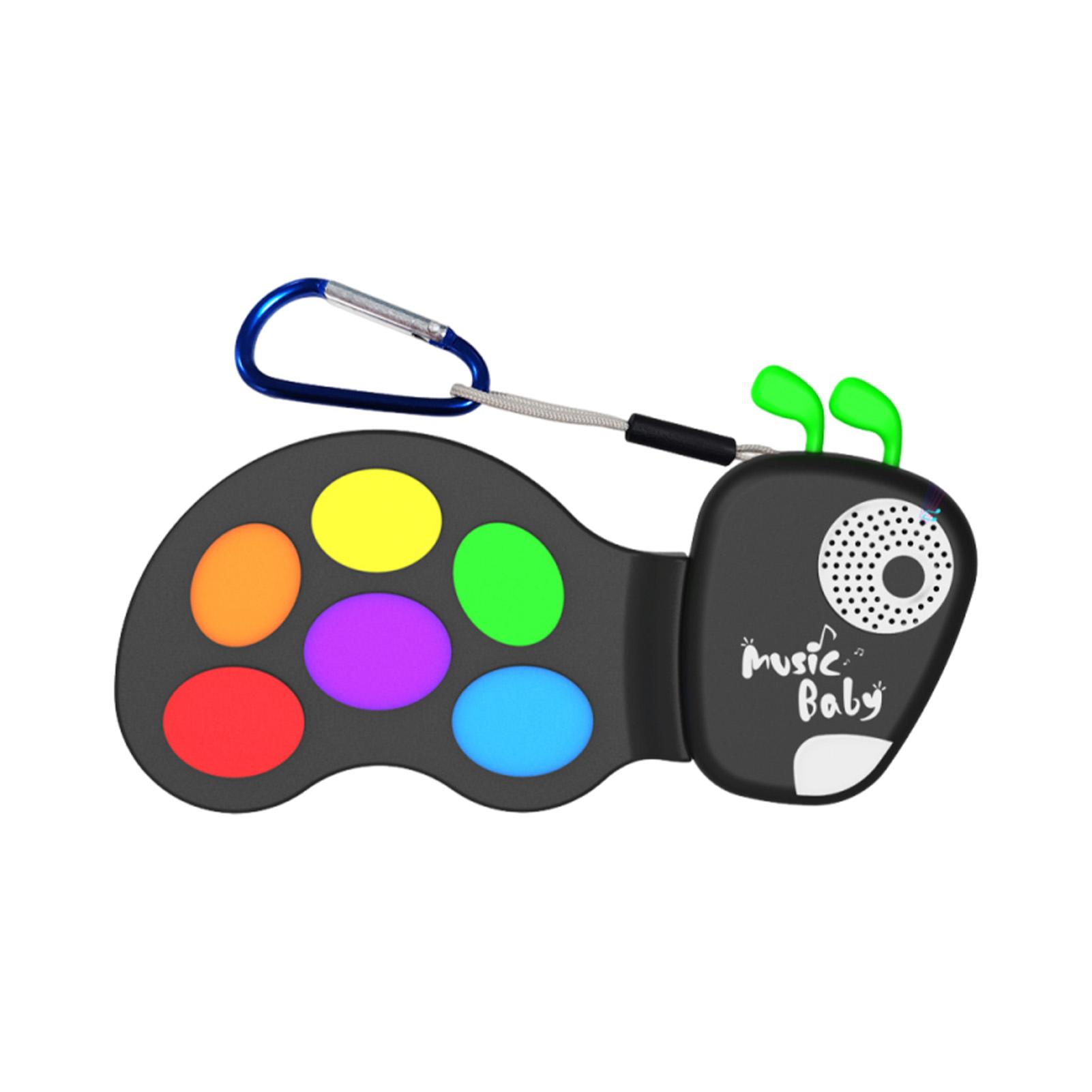 

Mini Electronic Drum Silicone Foldable Portable Keyboard Keychain Toy with Sound Chips for Kids Adults Music Practice