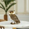 Simulated Animal Sculpture Vivid Bird Miniature Figurine Cute Owl Statue  Bookshelf