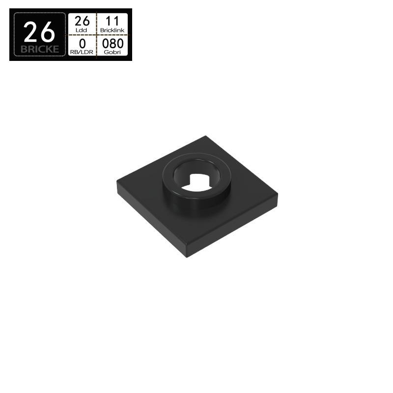 BRICKE 27448 2x2 Square Base Turntable Compatible with LEGO Blocks MOC 94pcs чёрный
