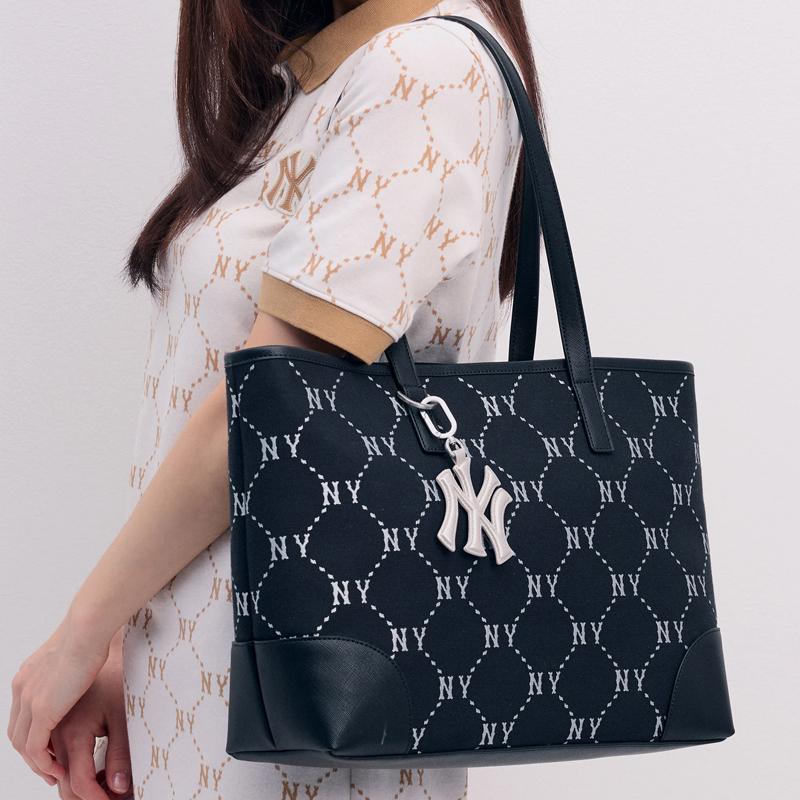New MLB Polyester Tote Student Backpack, Handbag, Shoulder Bag Regular Unisex Black 3AORL014N-50BKS