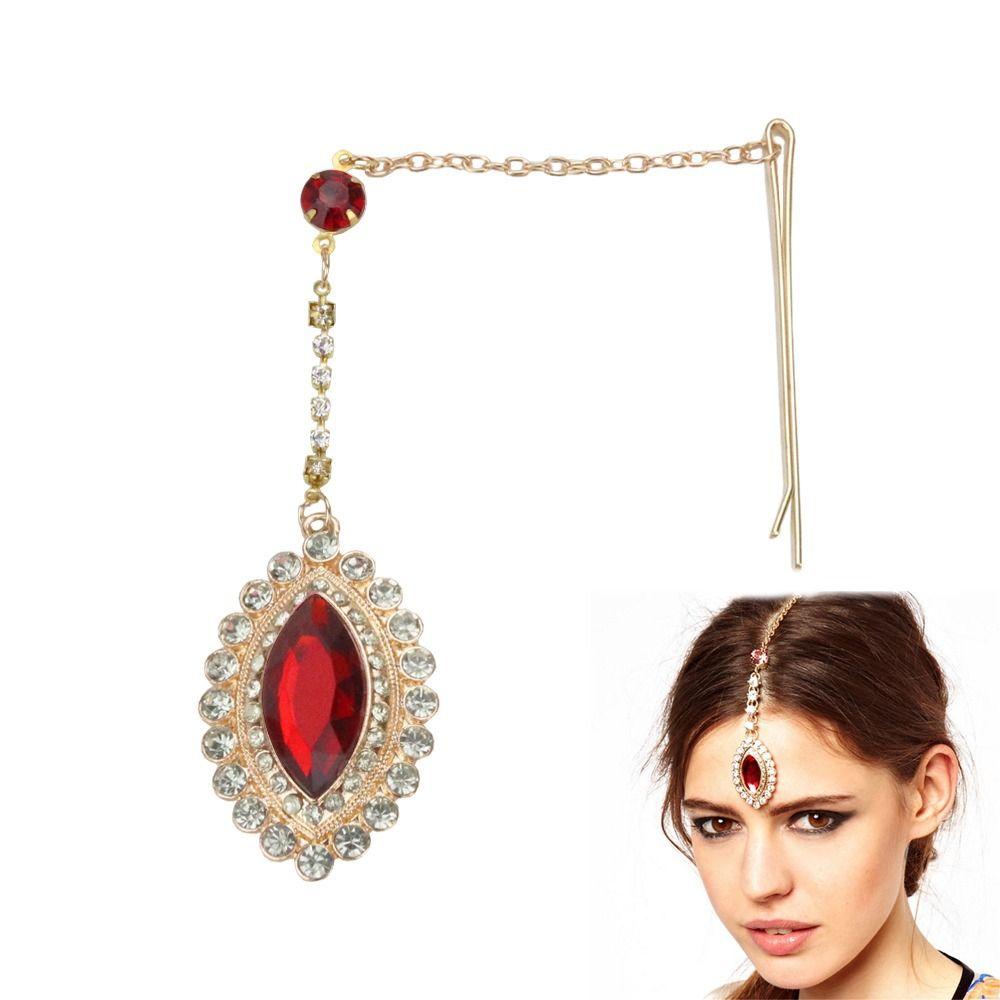 

Украшения для волос Аксессуары для волос Этническая подвеска со стразами и заколкой для волос на лбу Заколки для волос Головной убор