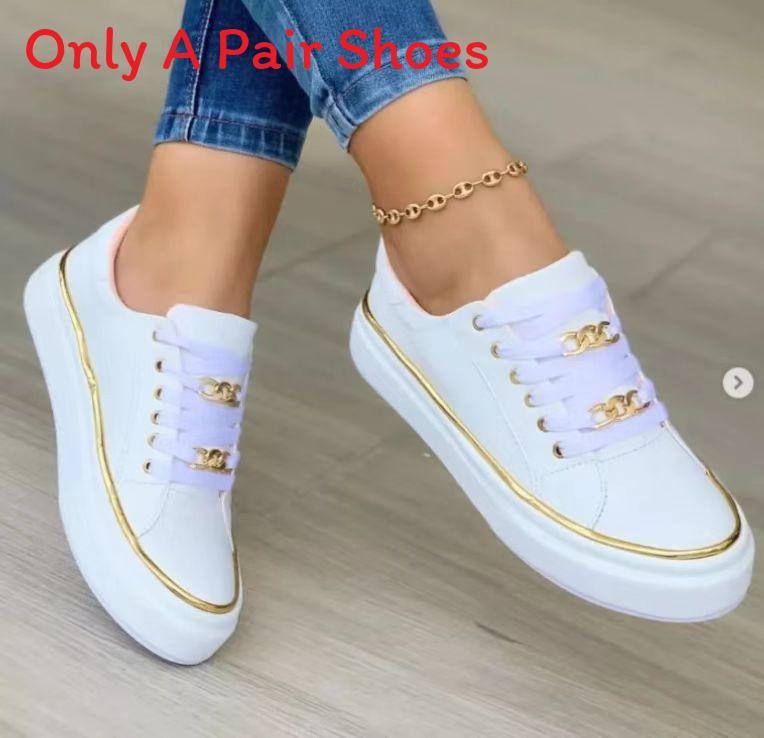 Womens Casual Athletic Shoes With Metal Laces For Daily Wear