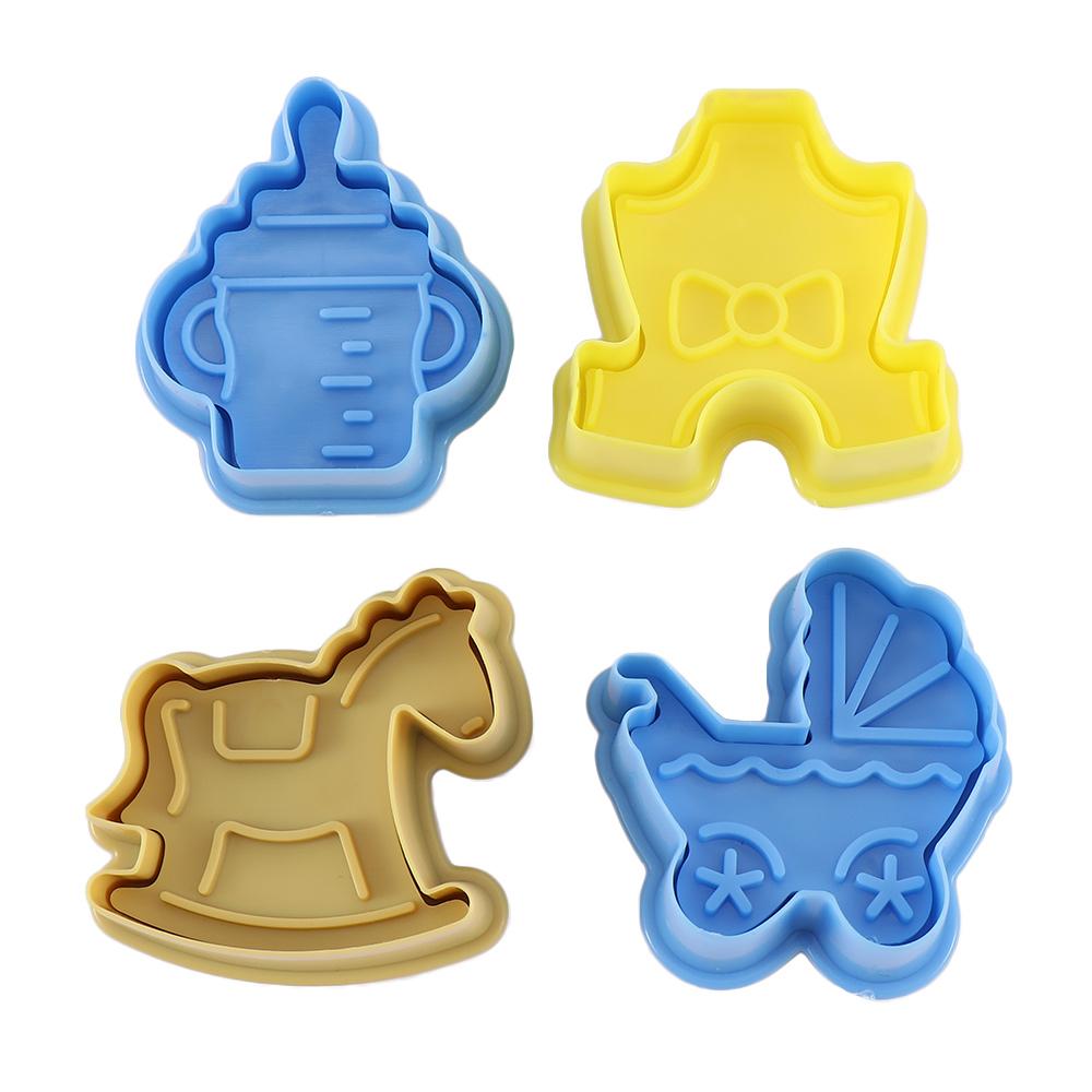 Craft Kitchen Tool Fondant Cutter Decorating Plunger 4Pcs/Lot Mold Cutter Tool Cake Mold Baby Toy