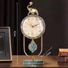 Luxury Table Clocks Art Nordic Silent Table Quartz Clock Morden Design Aesthetic Shell Based Clock Living Room Cabinet Ornament