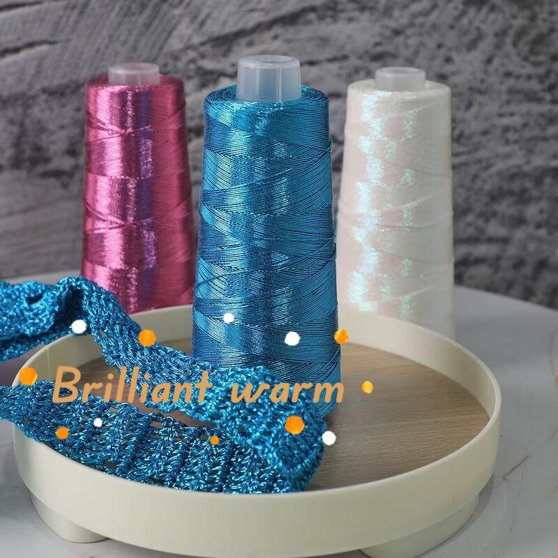 200g/roll 1mm colored gold silver core wire hand crocheted DIY bag sparkling silver yarn soft texture multifunctional woven wire