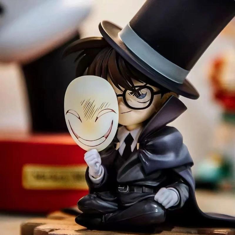 New Detective Conan Gk Figure Kaito Kid Dark Baron Anime Peripheral Collectible Desktop Decoration Toy For Fans Collectors Kid Friendly Entertaining