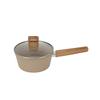 Nonstick Stone-Coated Aluminum Cookware Set Induction Stove - 4-Piece Frying Pan Milk Pot Soup With Glass Lid
