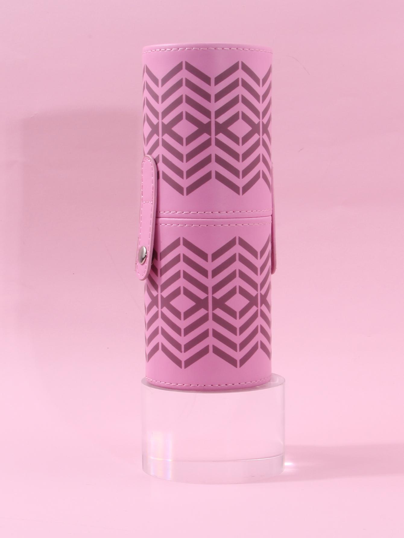 

Makeup brush storage bucket dust-proof with lid large-capacity beauty tool storage cylinder dressing table cosmetics storage box рожевий