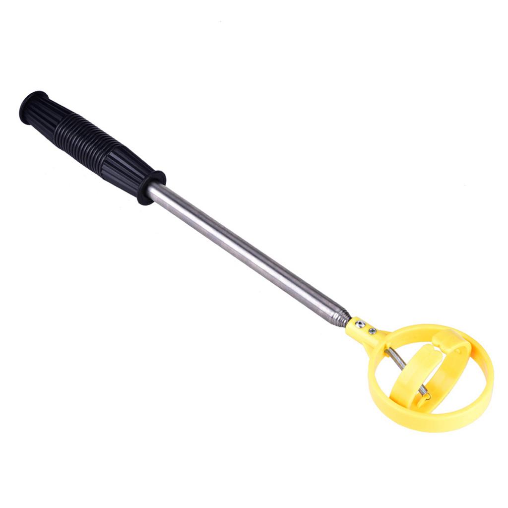 Practical Golf Picker Telescopic Antenna Ball Pick Up Tool Device Retriever Scoop (Yellow)