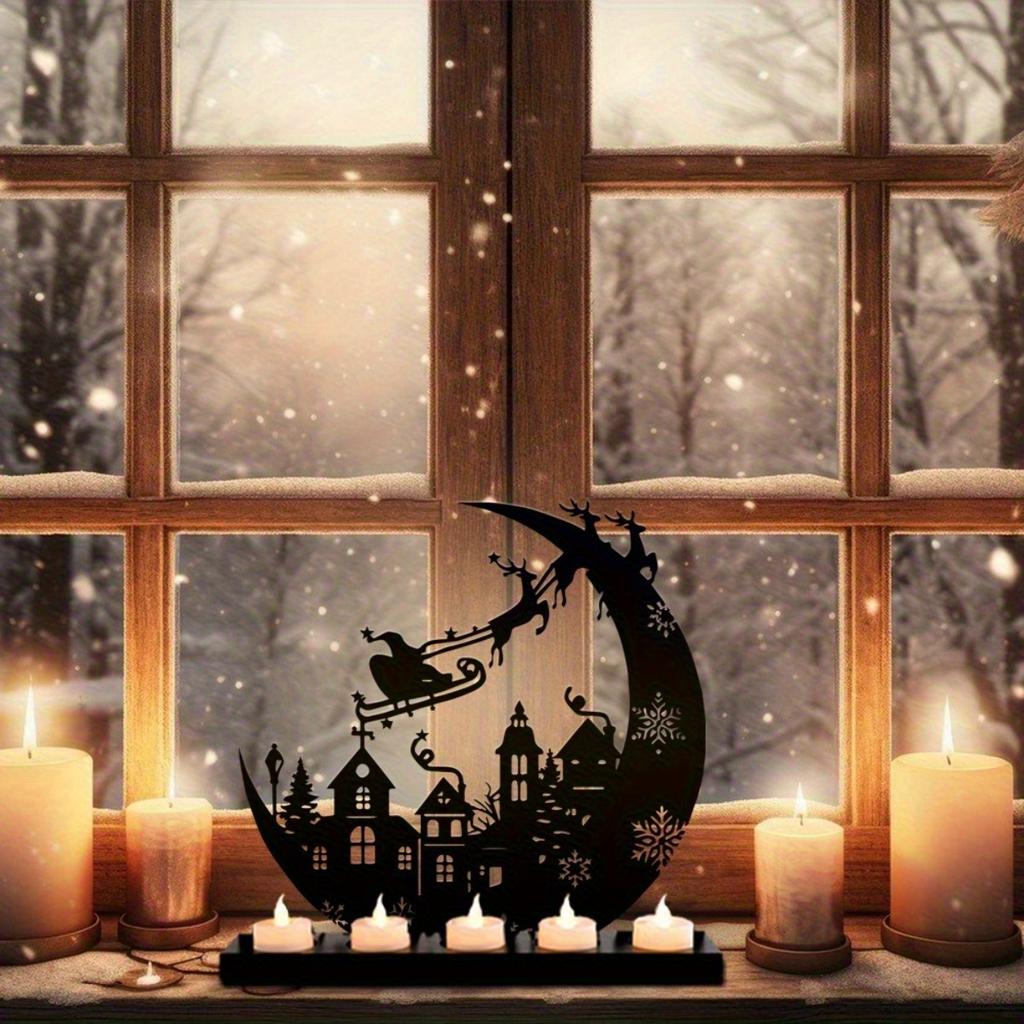 Victorian Gothic Iron Scroll Christmas Candle Holder Gift