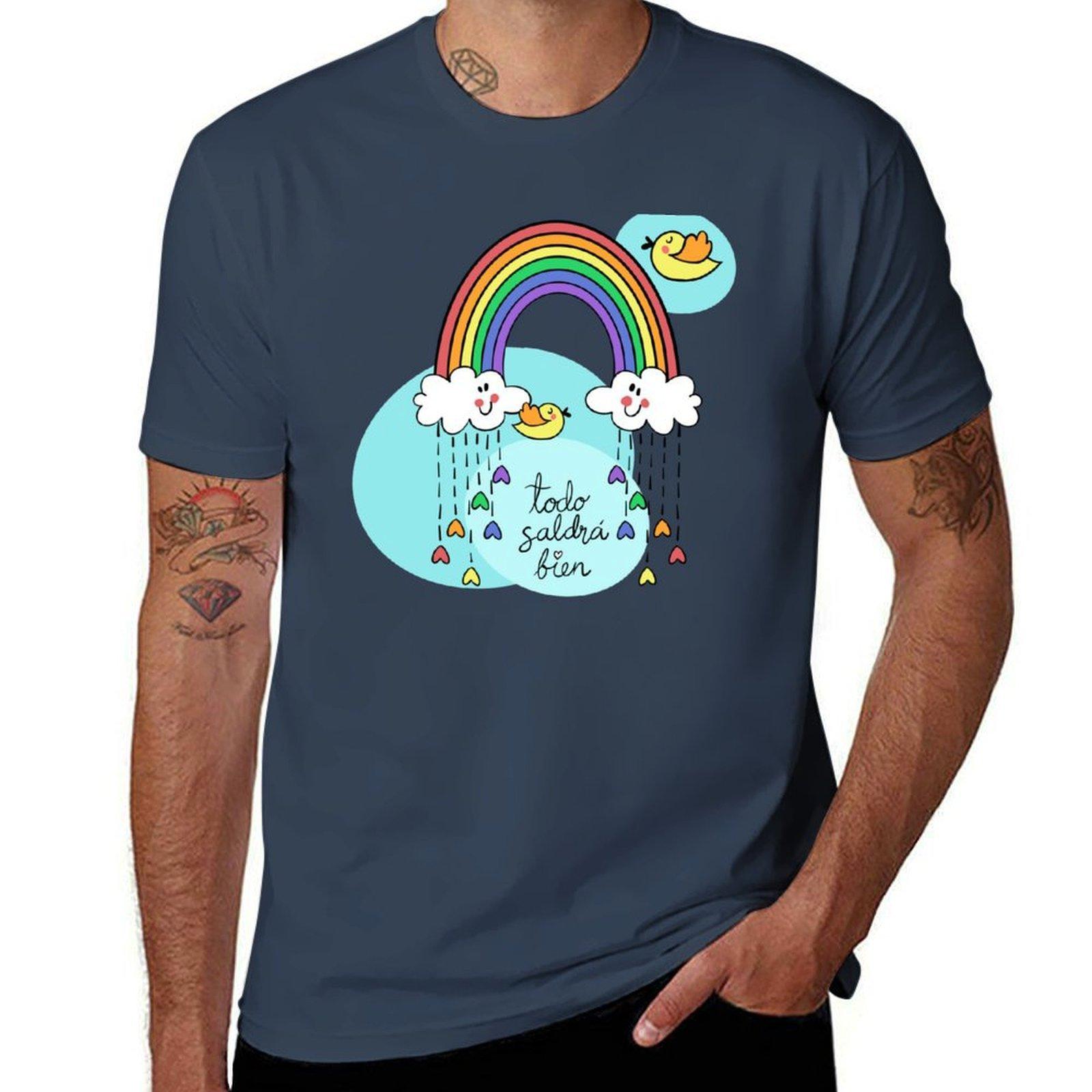 Everything will be fine TShirt black cotton tshirt plain for man package man t shirts cotton TShirt S
