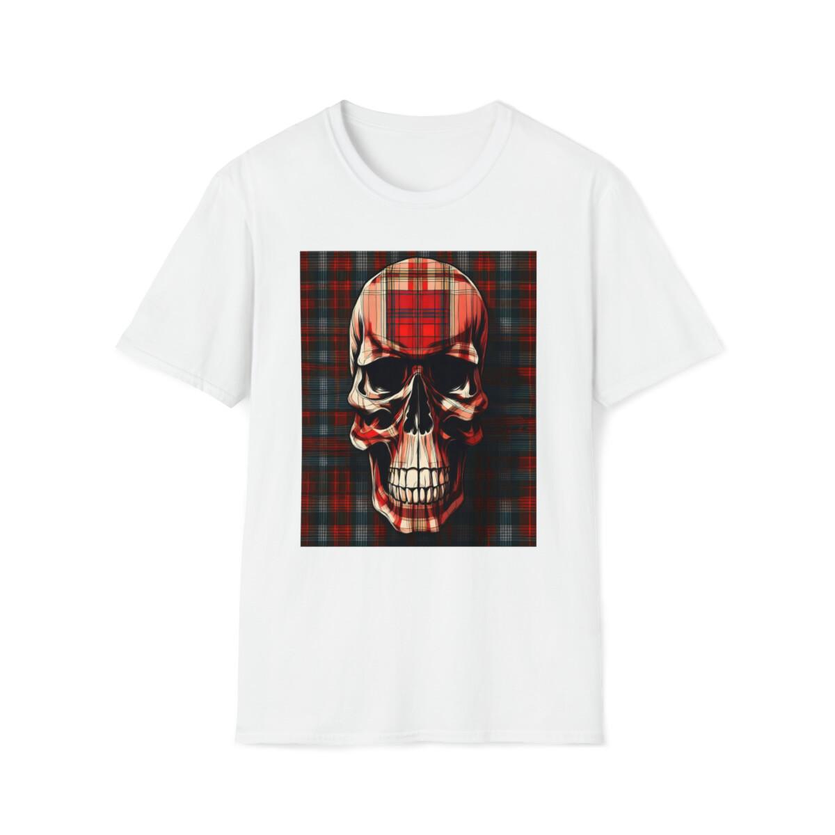Tartan Skull Unisex Softstyle T-Shirt S