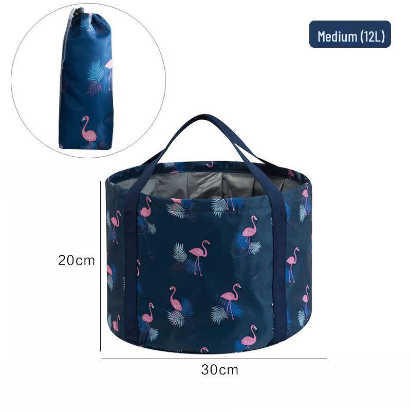 Portable Folding Basin: Large Capacity Travel Foot Bath & Water Storage Bucket