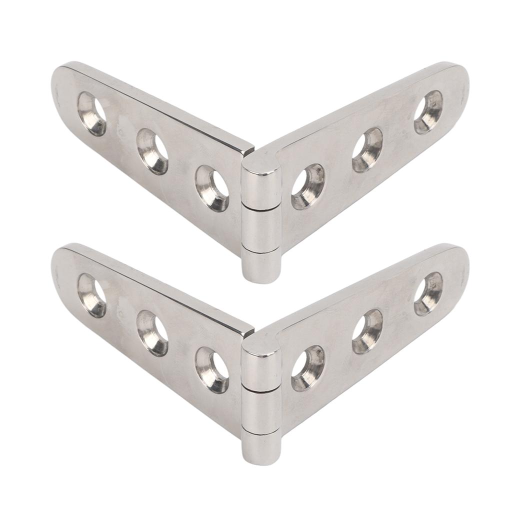 Pair Heavy Duty Strap Hinge with Holes 316 Stainless Steel Marine Boat Home Hardware for Door Gate Shed Barn 3 Holes: