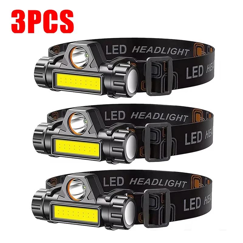 Superhelle Wiederaufladbare COB LED Stirnlampe Magnetische USB Stirnleuchte Outdoor Camping Wandern Angeln Lange Akkulaufzeit Wasserdicht