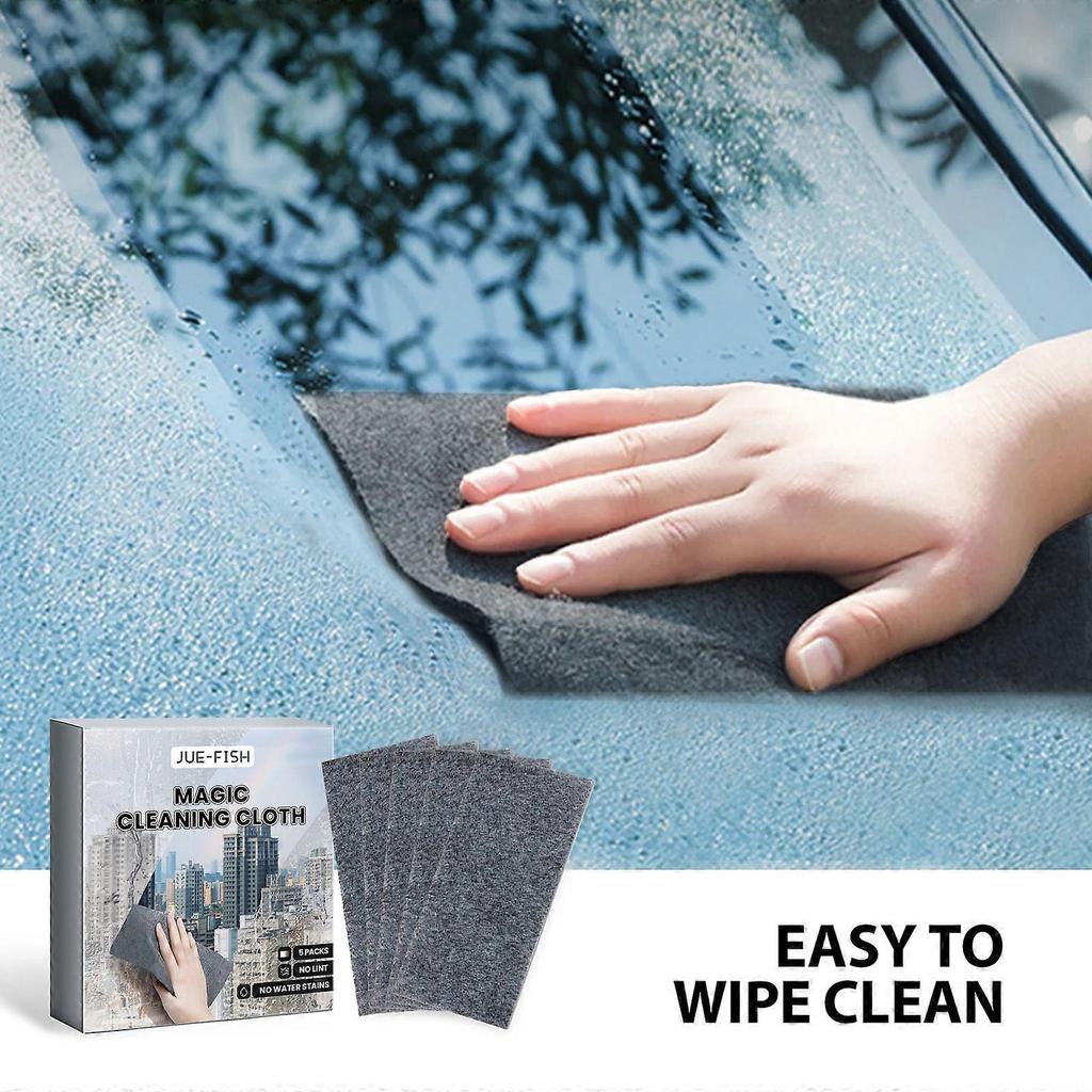 Limited time!!Jue-Fish Fiber Cleaning Cloth Smooth, Dual-Purpose For Wet And Dry Use, Ideal For Windows, Cups, Car Windshields, And Stain Removal