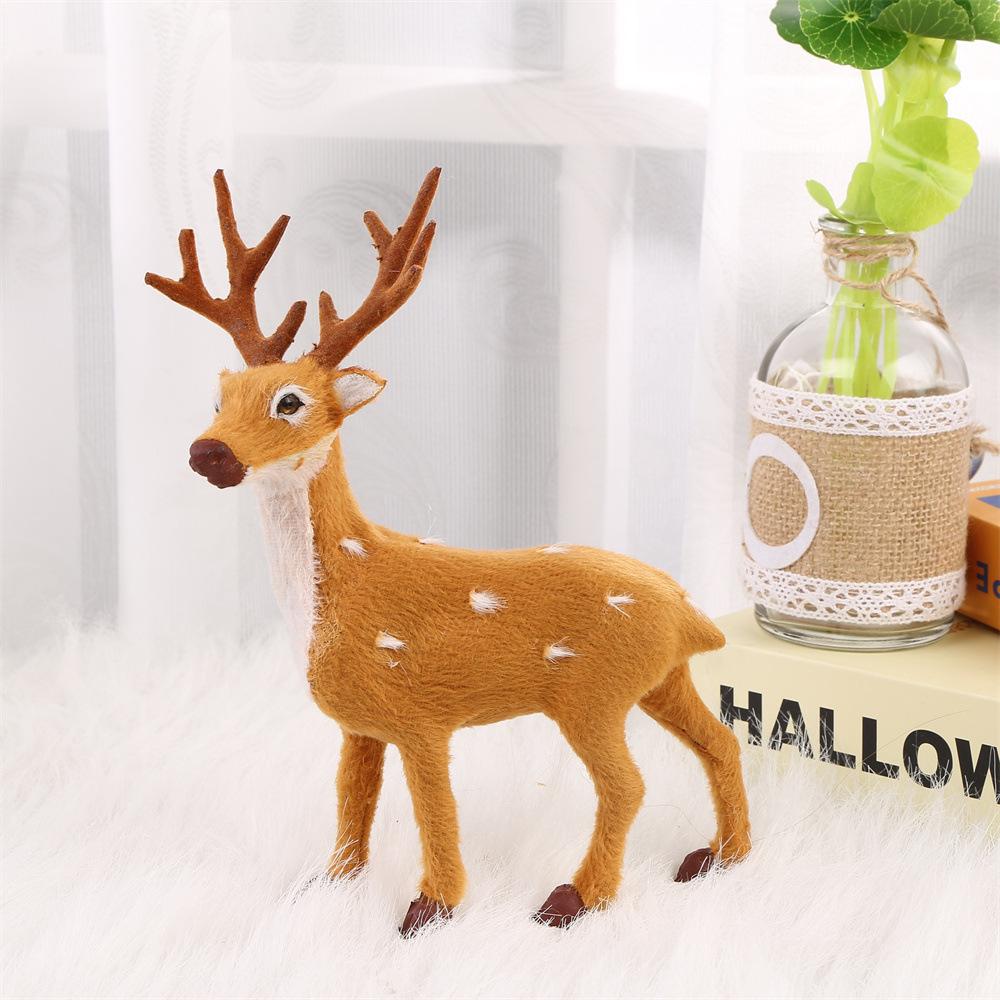 30/35/40cm Simulering Plysch Ren Julren Jul Älg Dekorationer Prydnad För Hem Nyår Skrivbordsdekor