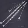 2PCS Rhinestone Metal Bra Strap,SparklingCrystalShoulder Strap, ConvertibleStrapless Accessory, Body Chain for One Shoulder Gift