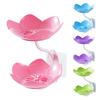 3Pcs Wall Mount Lotus Soap Dish Double Layers Quick Drain No Drill