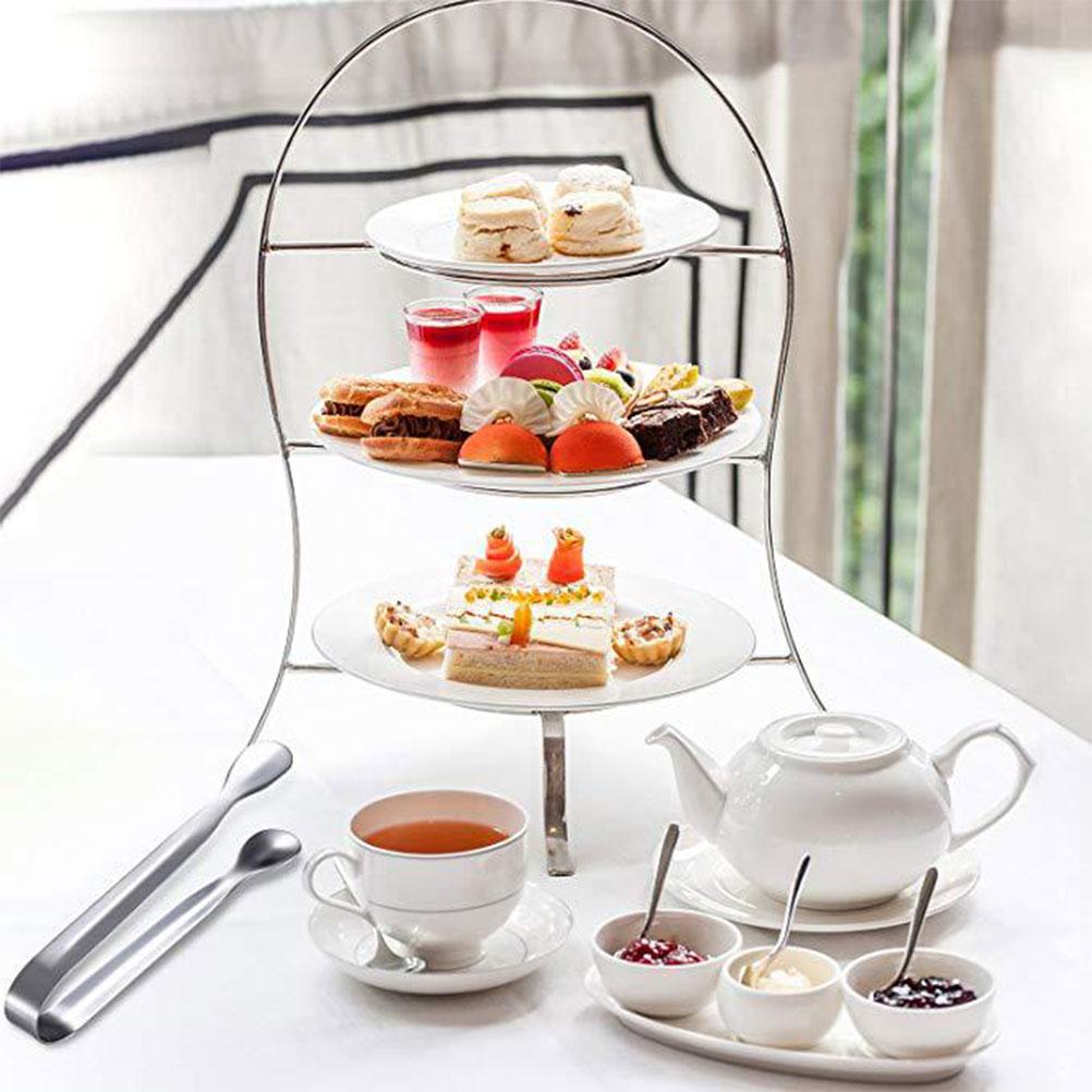 10PCS Stainless Steel Sugar Tongs Set Ice Cube Pliers Mini Serving Tongs